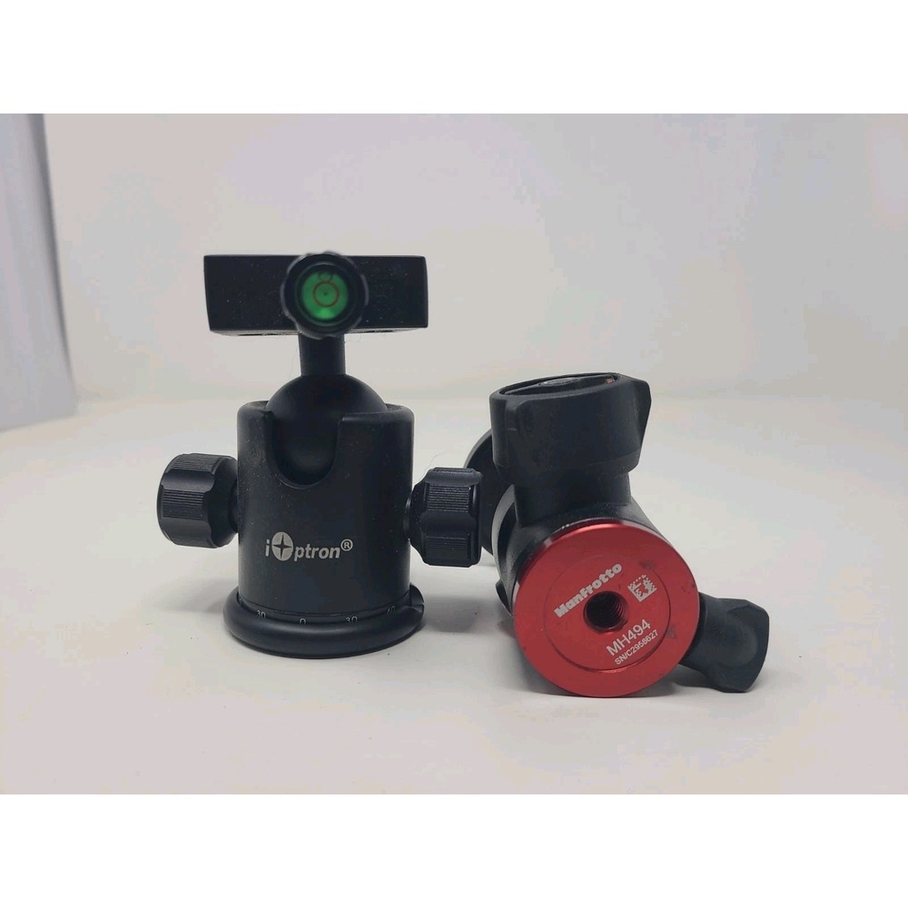 Manfrotto MH494 & iOptron SkyTracker Camera Tripod Ball Head Lot